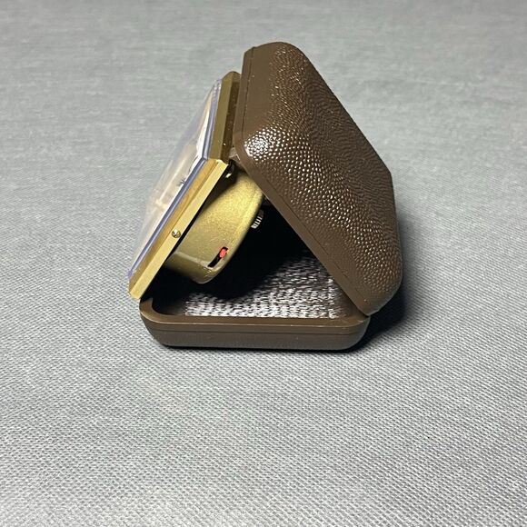 Vintage Westclox Folding Clock Mechanical Wind Travel Alarm Clock-Brown-Working - Picture 2 of 12